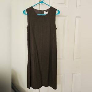 Max mara dark brown sleeveless midi dress (Size:6)